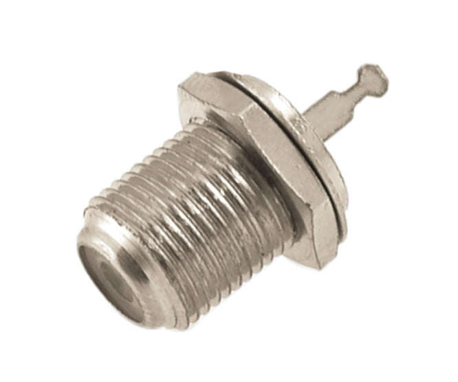 F socket b type bulkhead p/mnt sol + nut 21mm m56430