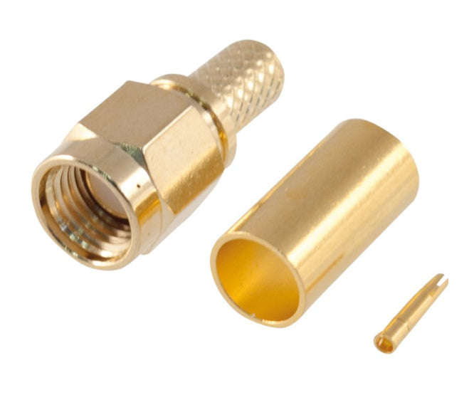 Sma-plug reversed gender 5mm gold plated m579600l