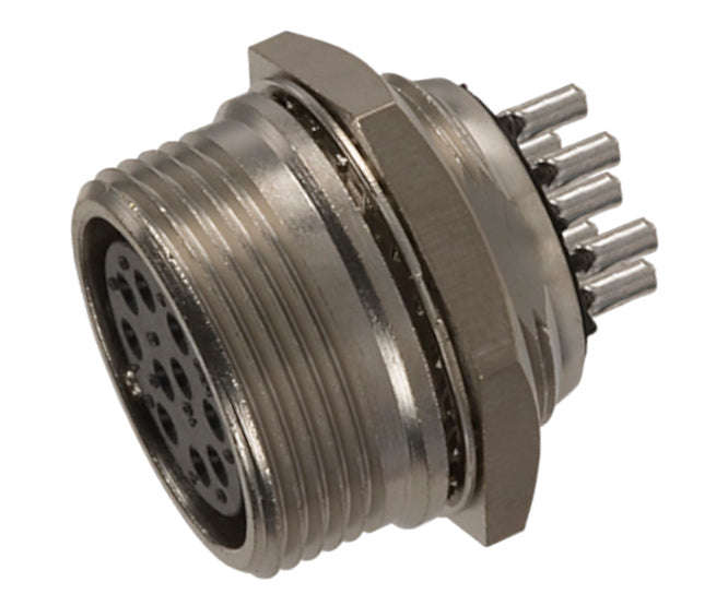 Circular socket vhs 10w p/m solder m5905
