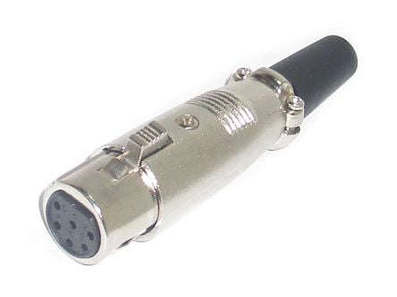 Socket in line 6-way xlr m5909f