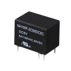 Relay spdt 1a 5vdc rect 5pin n4100f-2csdc5v0.36