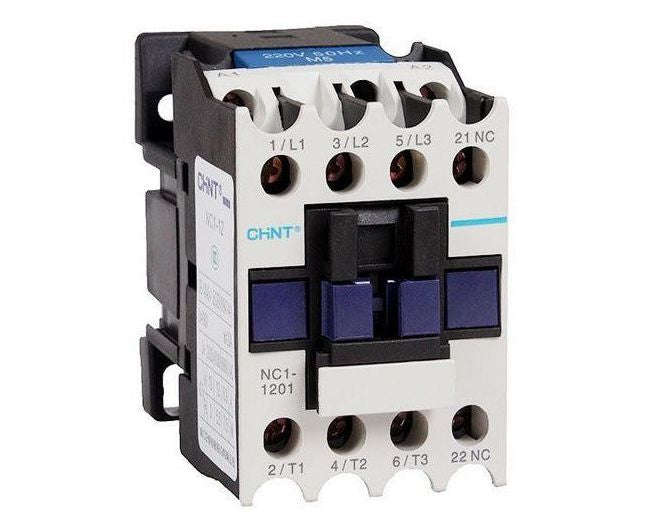 Ac contactor 12a 400vac coil 3pole n.o. & 1nc aux 5.5kw nc1-1201-q