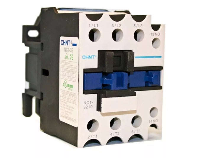 Ac contactor 32a 240vac coil 3pole & 1x aux n.o. 15kw nc1-3210-m