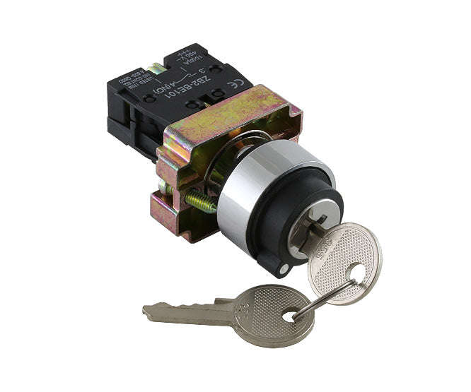 2 pos key switch, 2 spring return no pb-adp2-bg61