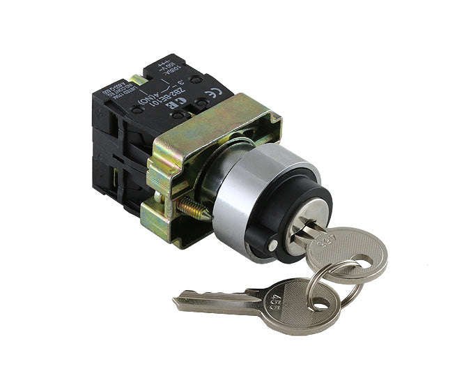 Switch key 2pos maintained left n/o n/c PB-ADP2-BG25