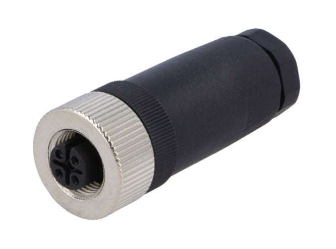 4w solder socket inline m12 sensor connector pb-m12a-04p-ff-sl7001-00a(h)
