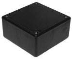 Abs enclosure black 105x105x52mm without ribs s30a-bk-ribless