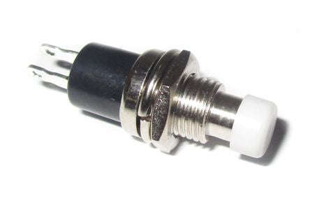 Push button switch n.c. spst 0.5a/250v white solder m7 pbs-105c white
