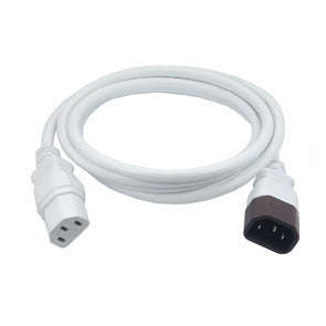 C13 socket - c14 plug iec power lead white - 1.8m pc-hsp1wt1.8