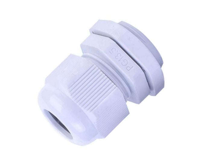 White compression gland ph=20mm cab=6.5-12mm pg13.5