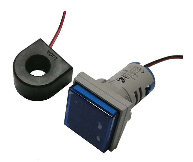 Voltmeter+ammter+frequency meter square blue PL-AD101-22VAHZS-B