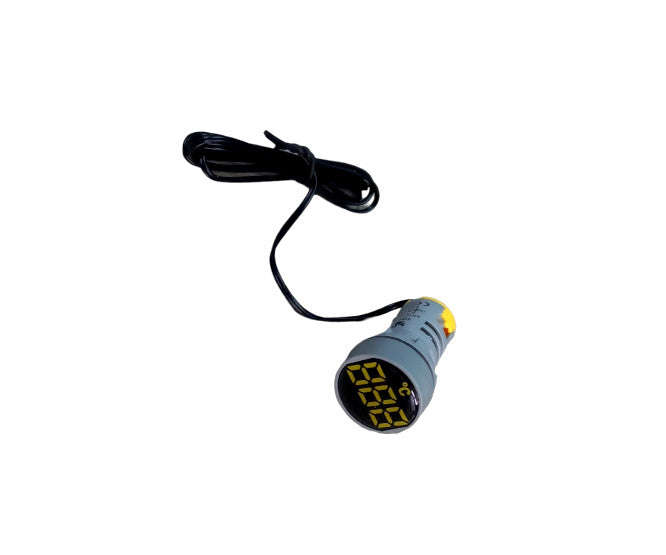 Temperature meter round yellow PL-AD101-22TM-Y