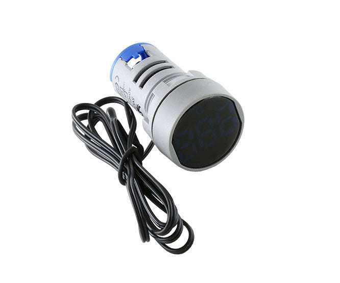 Temperature meter round blue PL-AD101-22TM-B