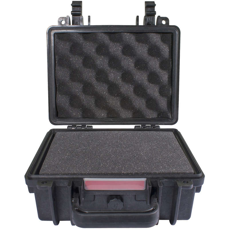 HARD CASE 250X220X120MM OD WITH FOAM BLACK WATER & DUST PROOF (221609)