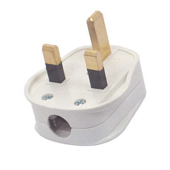 Plugtop 13a british flat pins & white bo