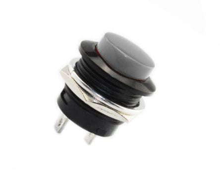 Push button black no 19mm 3-6a r13-507-black