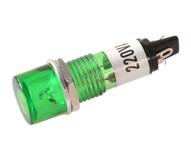 Lamp neon 220v d=10 green r756f