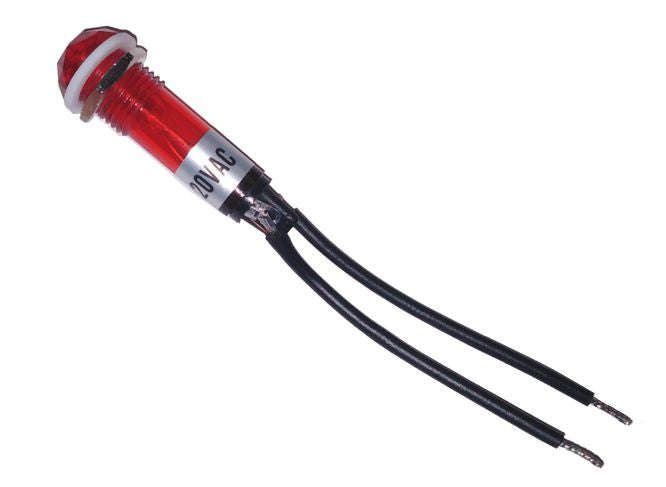 Lamp neon 220vac d=10mm red r764b-red