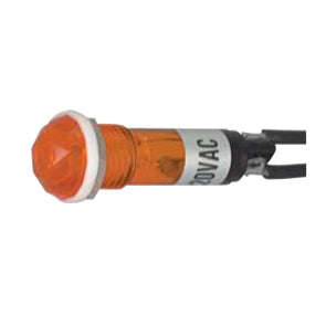 Lamp neon 220vac d=10mm amber r764b-amber