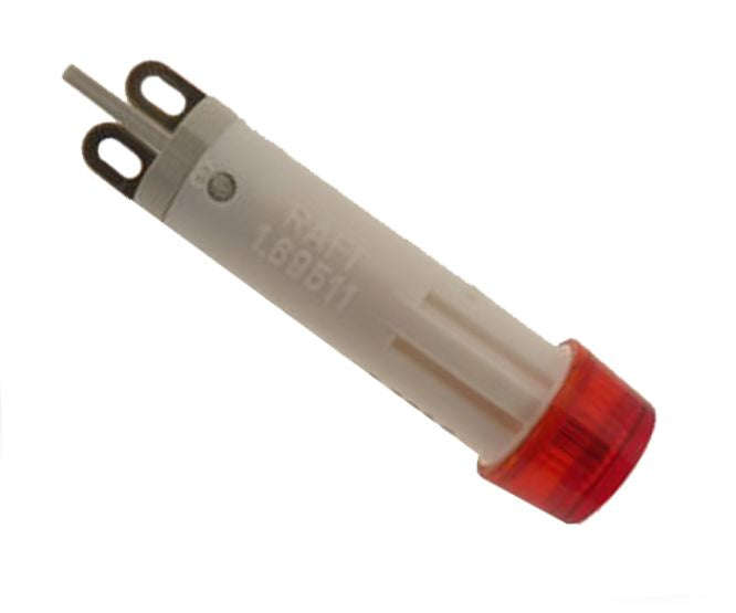 Lamp indicator 12v 50ma red rnd 30mm 1.69.511.053 / 1301
