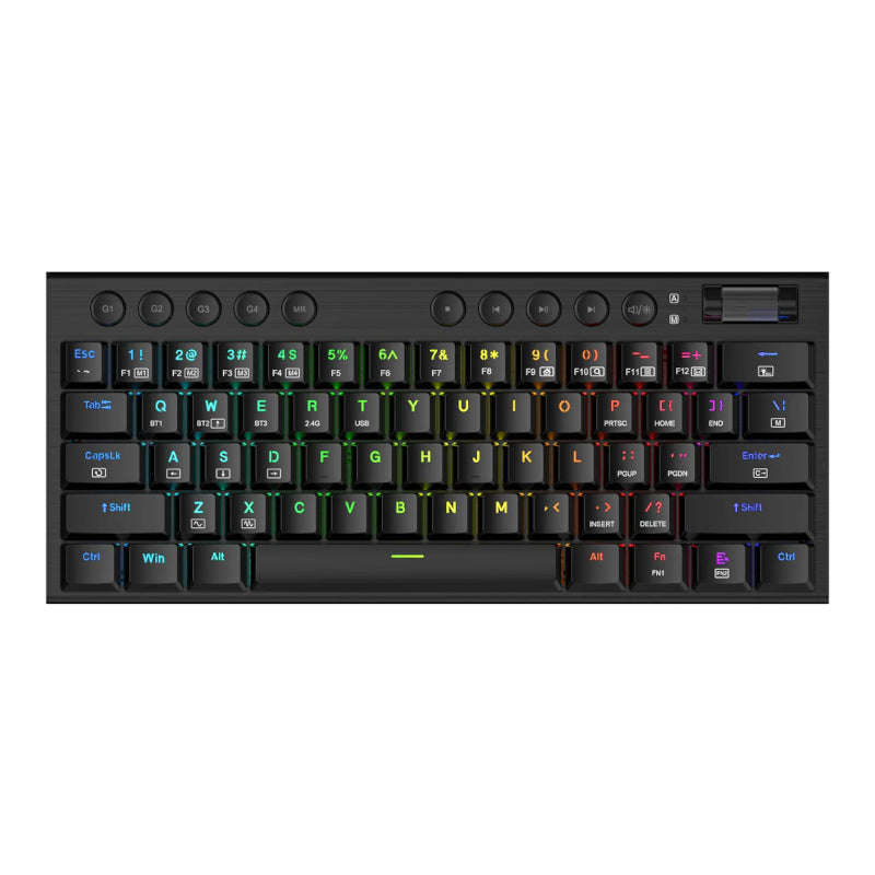 REDRAGON Horus Mini Pro 61Key Wireless Bluetooth Red Switch RGB Low Profile Gaming Mechanical Key...