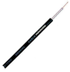 Coaxial cable rg179 solid od=3mm black rg179u mil-1.5c-2v *dbk*