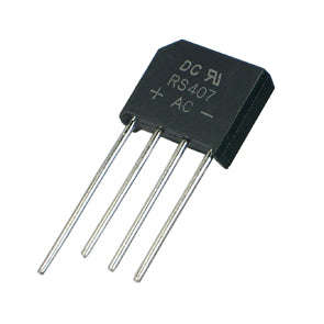 Bridge rectifier sil +aa- 1000v 4a rs407