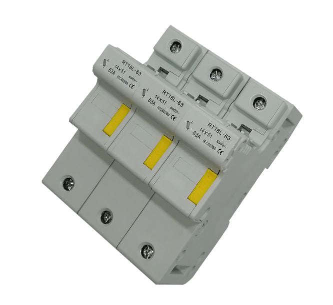 Fuse holder 3 pole for 14x51mm fuses FH-RT18-63-3P