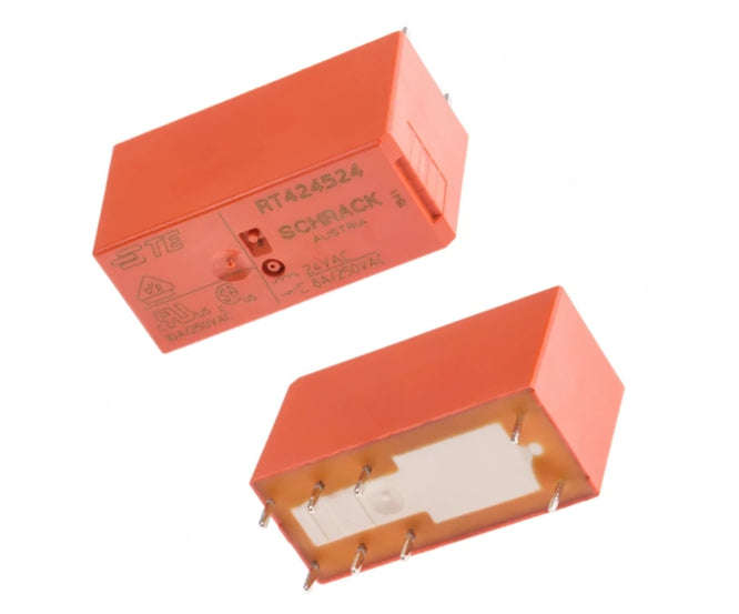Relay pcb dpdt 24vdc 8a 7-1393243-6 / rt424524