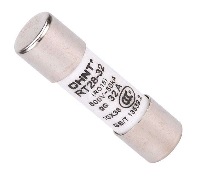 Hrc fuse ceramic rnd 10x38 32a, 380vac/500dc rt28-32-32a gl