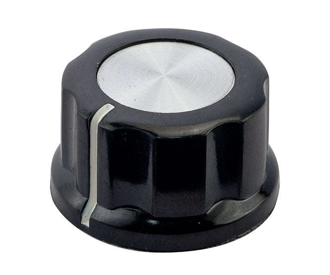 Knob silver with marker 26x16mm 6.4mm hole s8861-silver