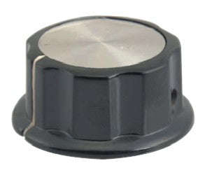 Knob silver with marker 45x21mm 6.4mm hole mf-a05-6.4