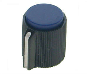 Knob pla blu scr lin 13x13x6.4 kn113-c blue