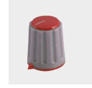Knob pla red hex poi 18x18x6.0 s8872-rd
