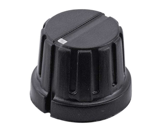 Knob pla blk rnd lin 21x16x6.4 s8878-bk
