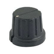 Knob pla blk scr dot 13x15x6.4 s8879-bk