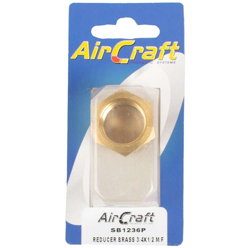 REDUCER BRASS 3/4X1/2 M/F CONICAL 1PC PACK