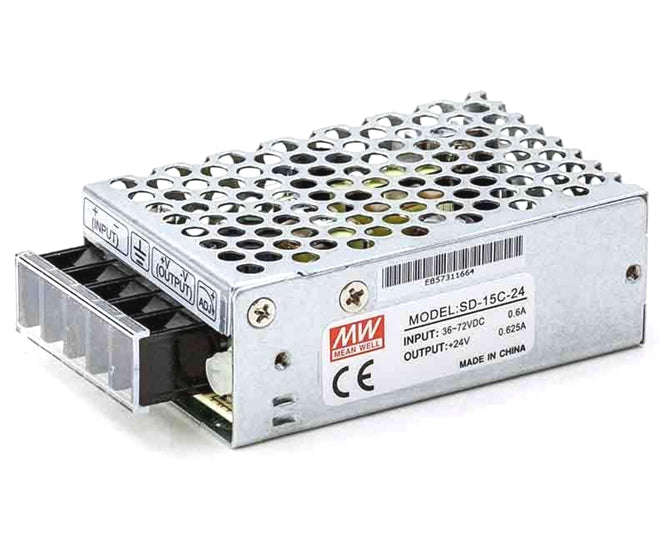 Dc-dc converter encl. i=48v o=24v 0a6 15w sd-15c-24