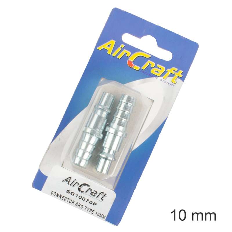 Connector aro type 10mm hosetail 2pc pack