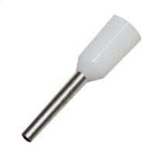 Boot lace ferrule white 0.5mm l=8mm evn0508(1)
