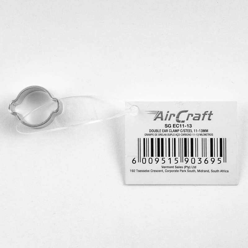 Double ear clamp c/steel 11-13mm