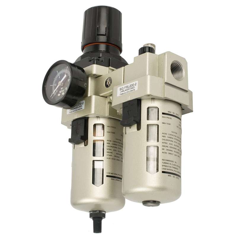 Filter / regulator / lubricator 1/2' with auto drain (hec4010-04d)