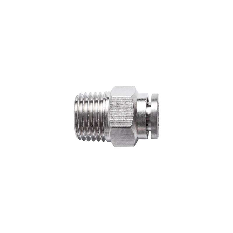 Metal pu fitting straight 6mm x 1/4' m