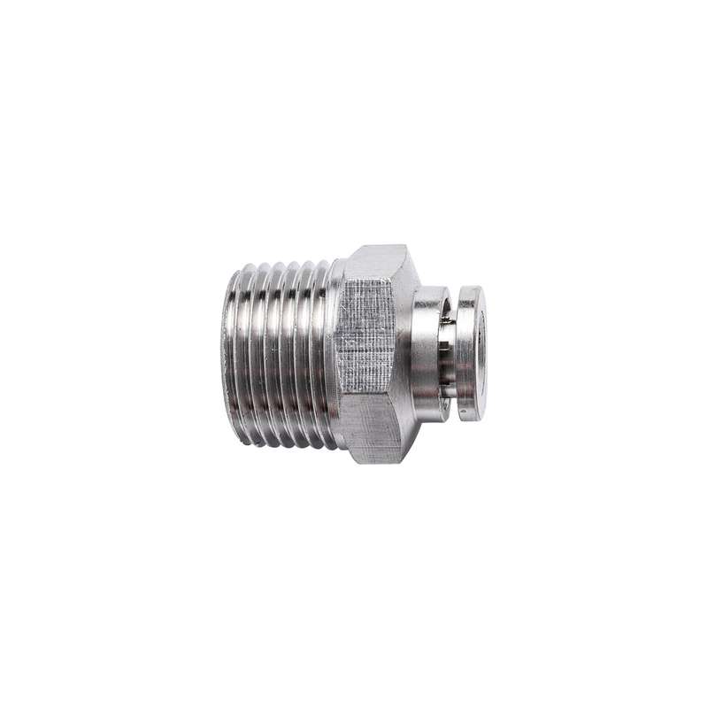 Metal pu fitting straight 6mm x 3/8' m