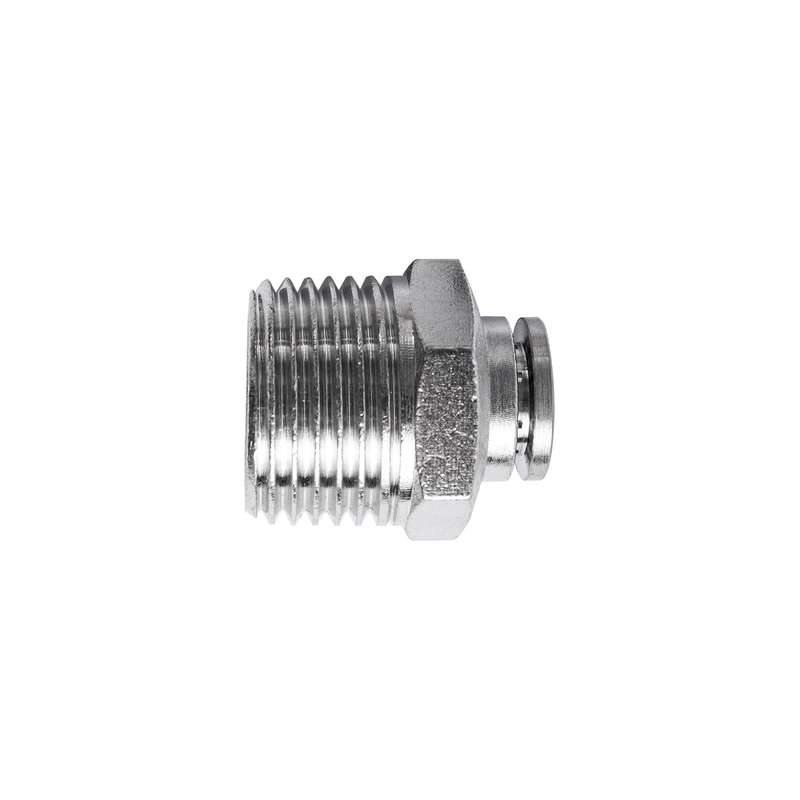 Metal pu fitting straight 8mm x 1/2' m