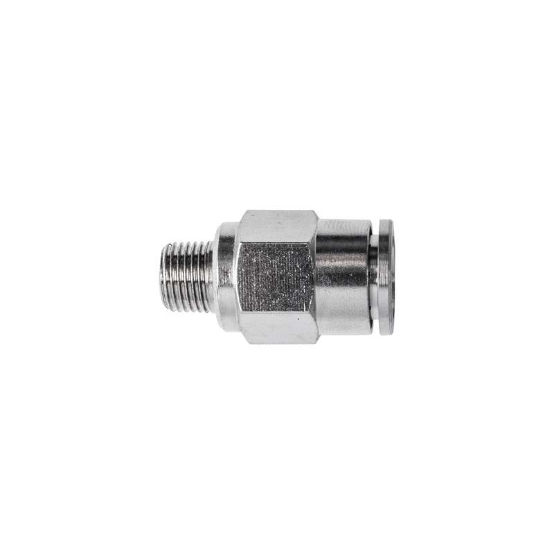 Metal pu fitting straight 10mm x 1/4' m