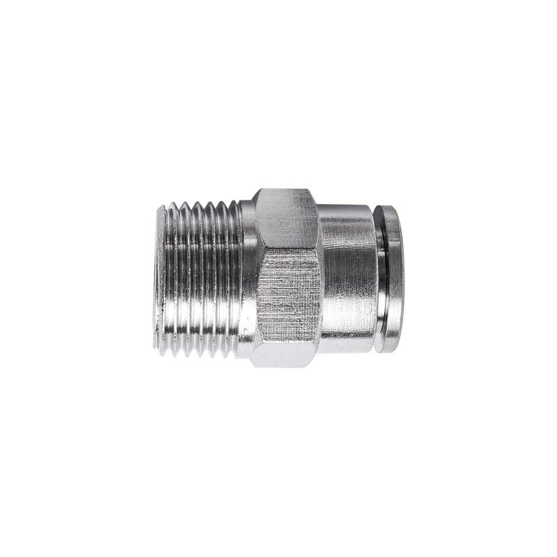 Metal pu fitting straight 10mm x 3/8' m