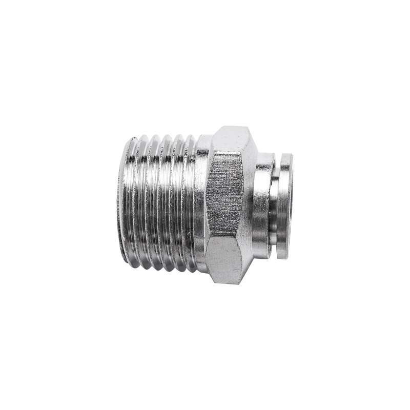 Metal pu fitting straight 10mm x 1/2' m