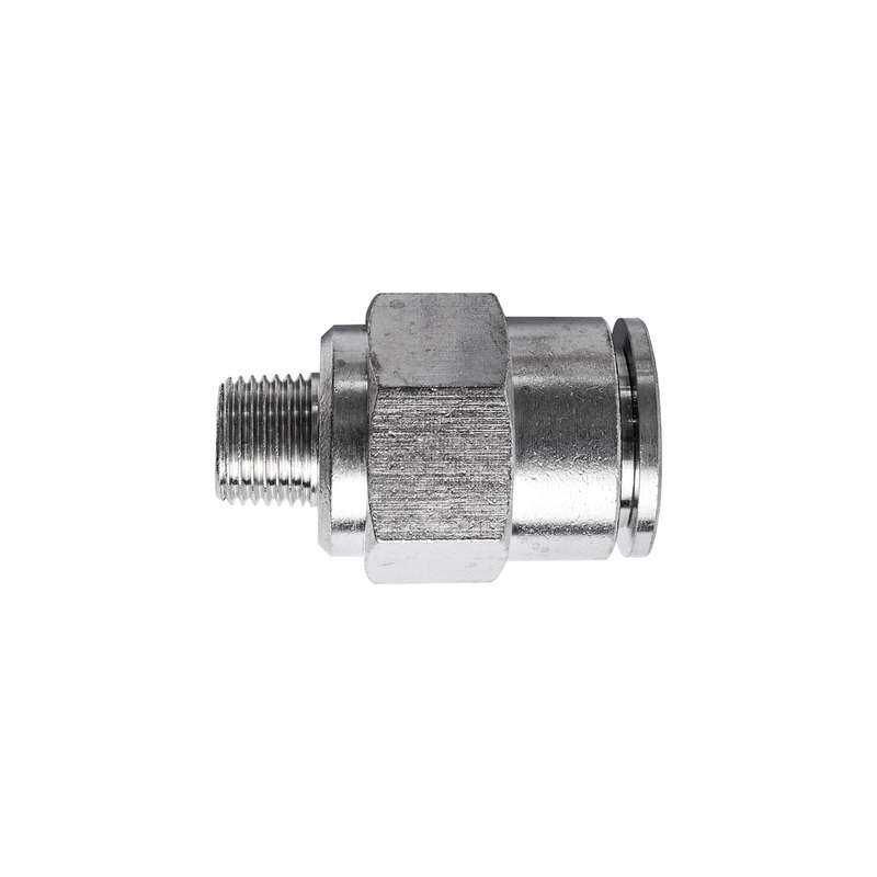 Metal pu fitting straight 12mm x 1/8' m