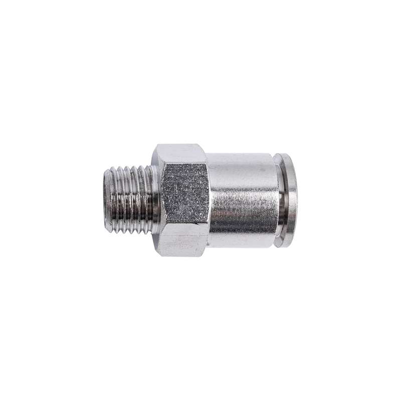 Metal pu fitting straight 12mm x 1/4' m